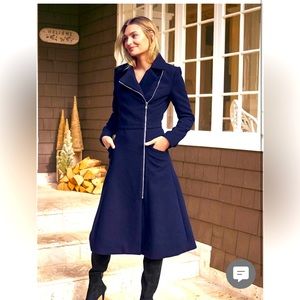 Long Wool Blend Coat-New